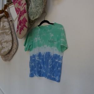 Simply Southern Green and Blue Tie-Dye T-Shirt YL